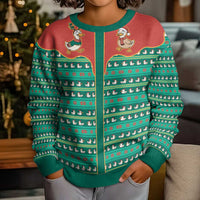 Western Yoke Kid Ugly Christmas Sweater Merry Duckmas Funny Style - Wonder Print Shop