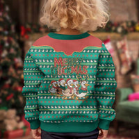 Western Yoke Kid Ugly Christmas Sweater Merry Duckmas Funny Style - Wonder Print Shop