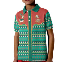 Western Yoke Kid Polo Shirt Merry Duckmas Funny Style - Wonder Print Shop