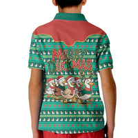 Western Yoke Kid Polo Shirt Merry Duckmas Funny Style - Wonder Print Shop