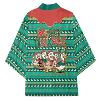 Western Yoke Kimono Merry Duckmas Funny Style - Wonder Print Shop