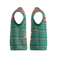 Western Yoke Christmas Knitted V-Neck Vest Merry Duckmas Funny Style - Wonder Print Shop