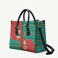Western Yoke Leather Bag Merry Duckmas Funny Style - Wonder Print Shop