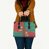 Western Yoke Leather Bag Merry Duckmas Funny Style - Wonder Print Shop