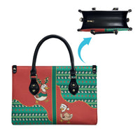 Western Yoke Leather Bag Merry Duckmas Funny Style - Wonder Print Shop