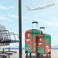 Western Yoke Luggage Cover Merry Duckmas Funny Style - Wonder Print Shop