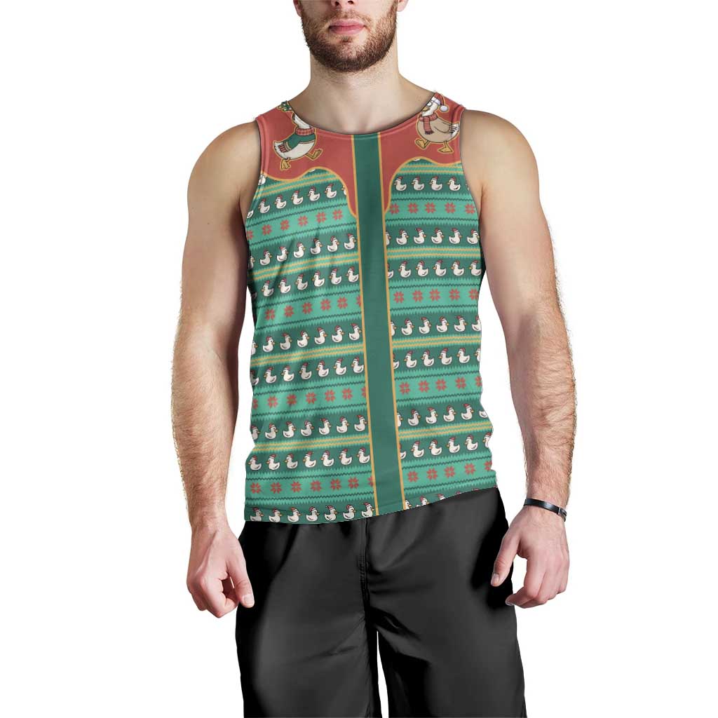 Western Yoke Men Tank Top Merry Duckmas Funny Style - Wonder Print Shop