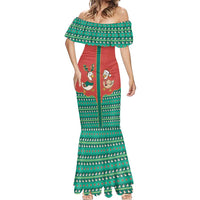 Western Yoke Mermaid Dress Merry Duckmas Funny Style - Wonder Print Shop