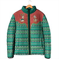 Western Yoke Padded Jacket Merry Duckmas Funny Style - Wonder Print Shop