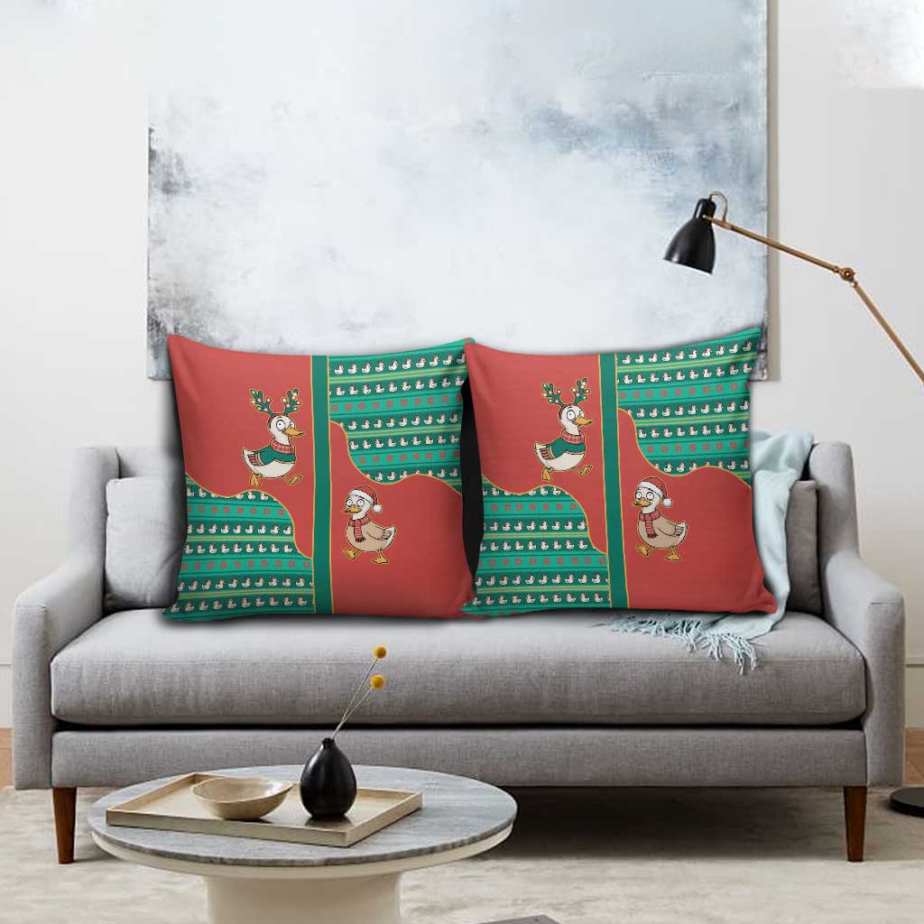 Western Yoke Pillow Cover Merry Duckmas Funny Style - Wonder Print Shop