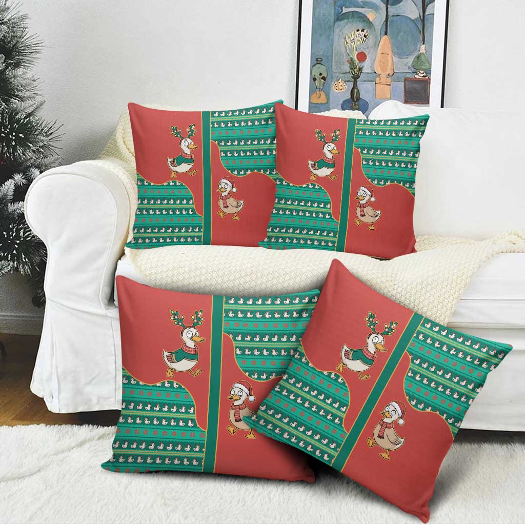 Western Yoke Pillow Cover Merry Duckmas Funny Style - Wonder Print Shop