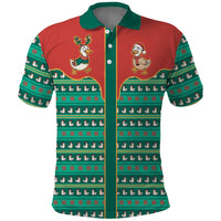 Western Yoke Polo Shirt Merry Duckmas Funny Style - Wonder Print Shop
