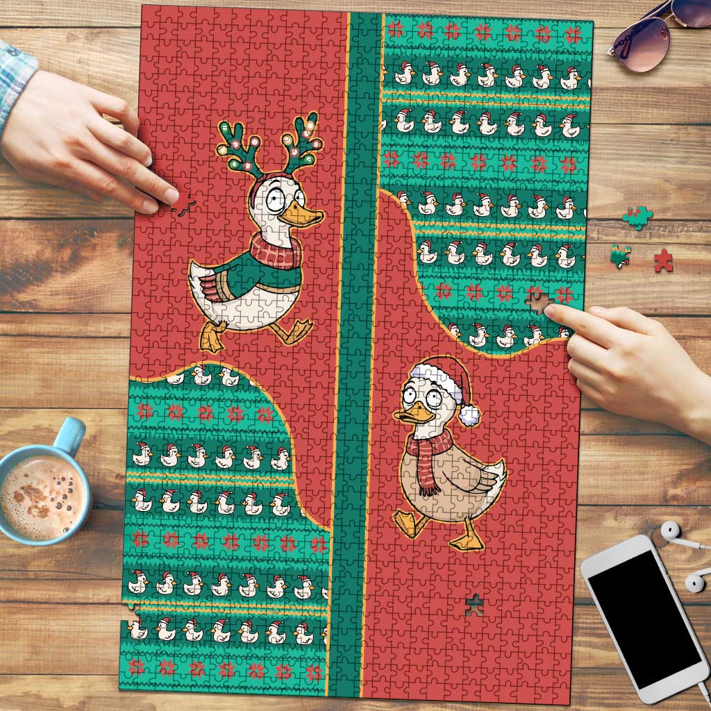 Western Yoke Puzzle Merry Duckmas Funny Style - Wonder Print Shop