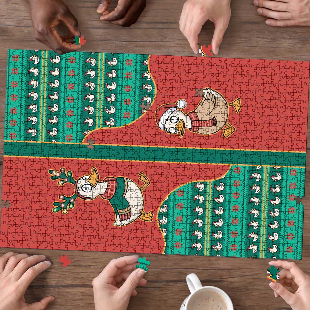 Western Yoke Puzzle Merry Duckmas Funny Style - Wonder Print Shop