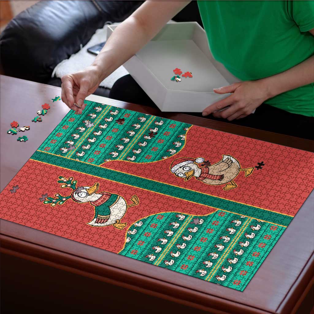 Western Yoke Puzzle Merry Duckmas Funny Style - Wonder Print Shop