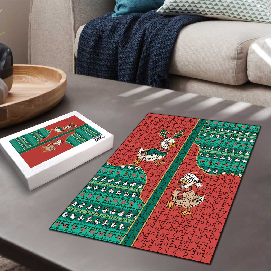 Western Yoke Puzzle Merry Duckmas Funny Style - Wonder Print Shop