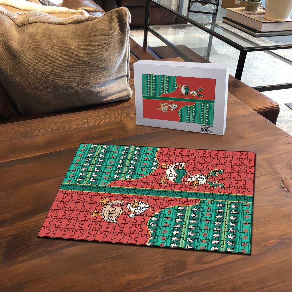 Western Yoke Puzzle Merry Duckmas Funny Style - Wonder Print Shop