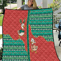 Western Yoke Quilt Merry Duckmas Funny Style - Wonder Print Shop