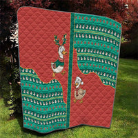 Western Yoke Quilt Merry Duckmas Funny Style - Wonder Print Shop