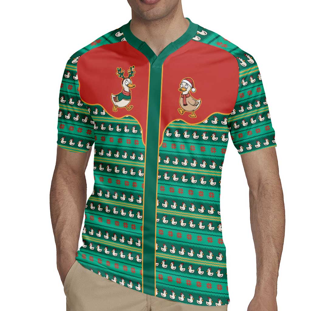 Western Yoke Rugby Jersey Merry Duckmas Funny Style - Wonder Print Shop