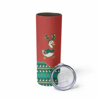 Western Yoke Skinny Tumbler Merry Duckmas Funny Style - Wonder Print Shop