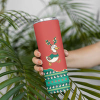Western Yoke Skinny Tumbler Merry Duckmas Funny Style - Wonder Print Shop