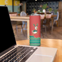 Western Yoke Skinny Tumbler Merry Duckmas Funny Style - Wonder Print Shop