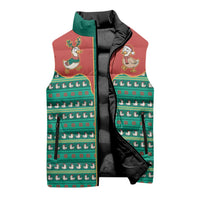 Western Yoke Sleeveless Puffer Jacket Merry Duckmas Funny Style - Wonder Print Shop