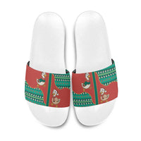 Western Yoke Slide Sandals Merry Duckmas Funny Style - Wonder Print Shop