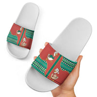 Western Yoke Slide Sandals Merry Duckmas Funny Style - Wonder Print Shop