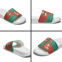 Western Yoke Slide Sandals Merry Duckmas Funny Style - Wonder Print Shop