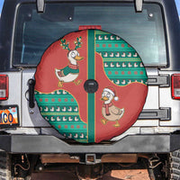 Western Yoke Spare Tire Cover Merry Duckmas Funny Style - Wonder Print Shop
