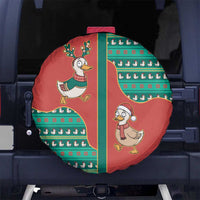 Western Yoke Spare Tire Cover Merry Duckmas Funny Style - Wonder Print Shop