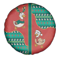 Western Yoke Spare Tire Cover Merry Duckmas Funny Style - Wonder Print Shop