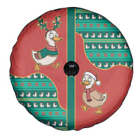 Western Yoke Spare Tire Cover Merry Duckmas Funny Style - Wonder Print Shop