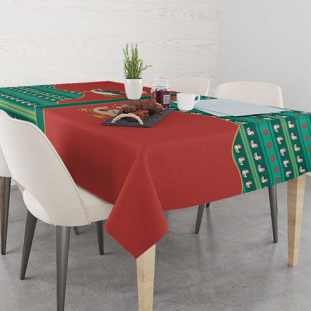 Western Yoke Tablecloth Merry Duckmas Funny Style - Wonder Print Shop