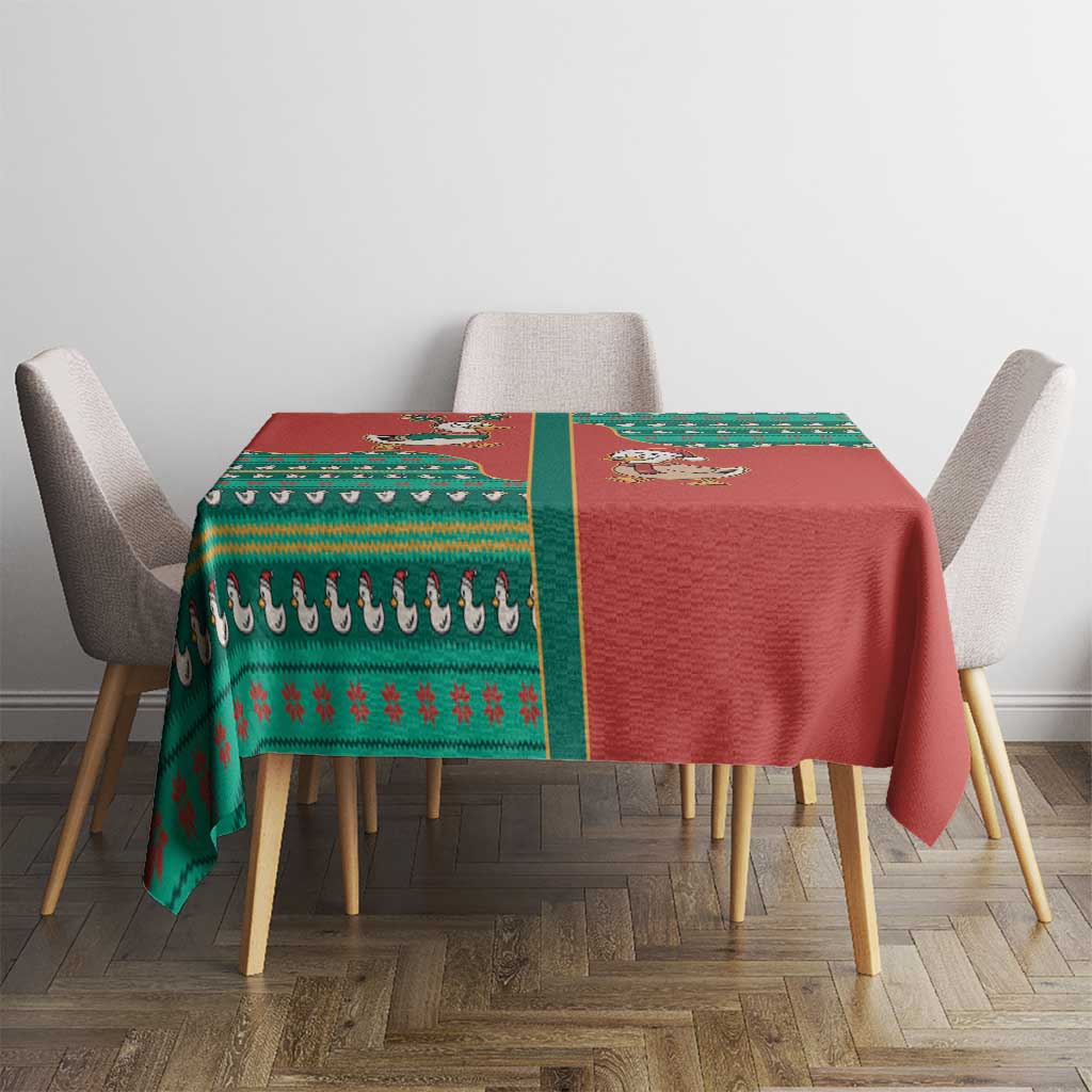 Western Yoke Tablecloth Merry Duckmas Funny Style - Wonder Print Shop