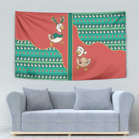 Western Yoke Tapestry Merry Duckmas Funny Style - Wonder Print Shop