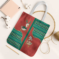 Western Yoke Tote Bag Merry Duckmas Funny Style - Wonder Print Shop