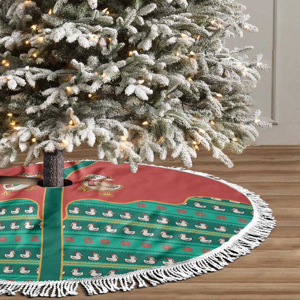 Western Yoke Tree Skirt Merry Duckmas Funny Style - Wonder Print Shop