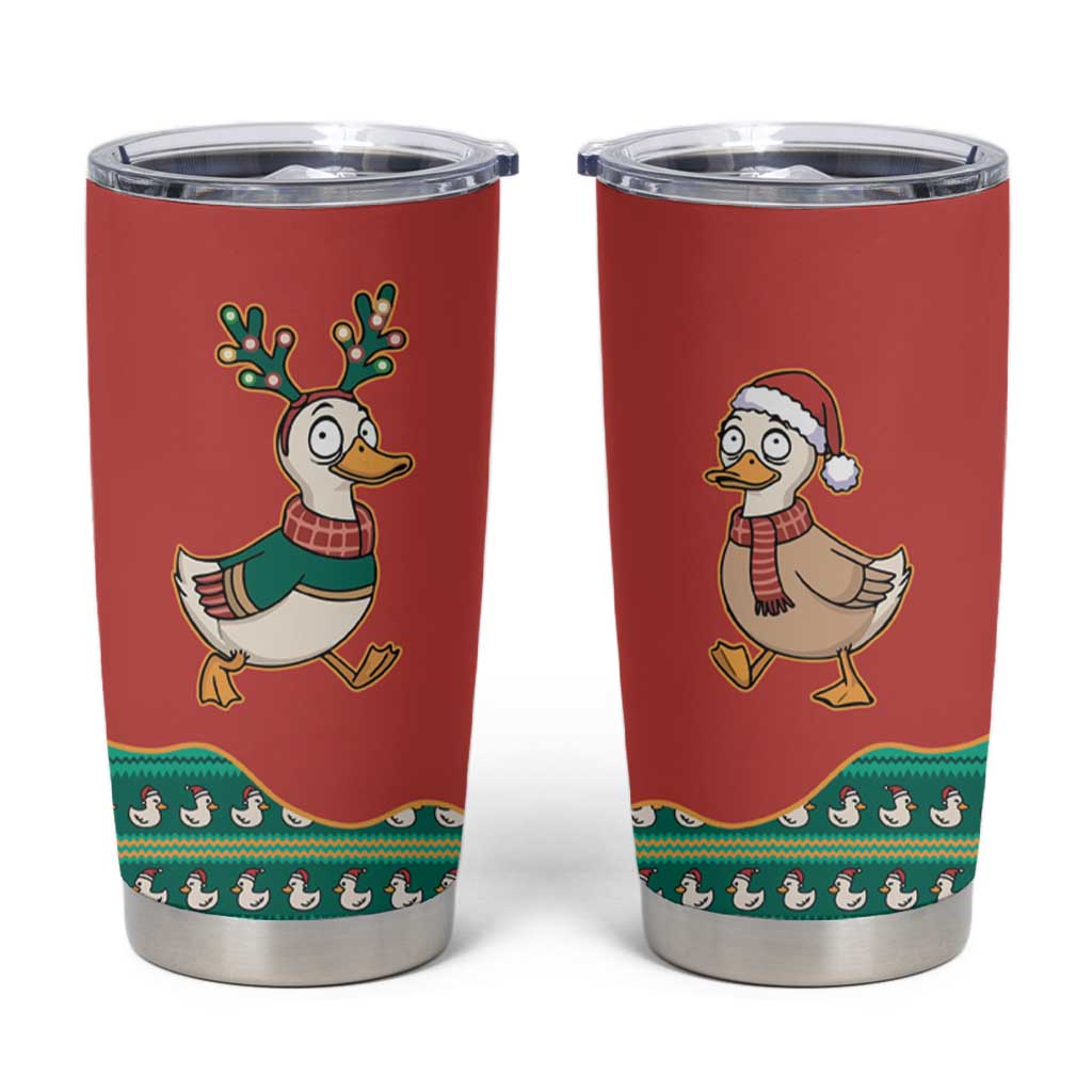 Western Yoke Tumbler Cup Merry Duckmas Funny Style - Wonder Print Shop