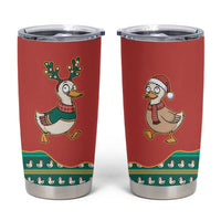 Western Yoke Tumbler Cup Merry Duckmas Funny Style - Wonder Print Shop