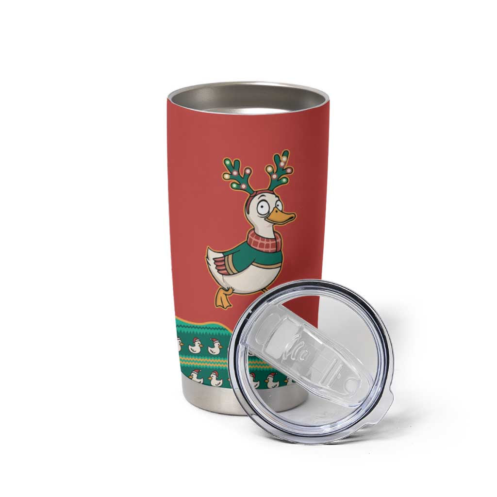 Western Yoke Tumbler Cup Merry Duckmas Funny Style - Wonder Print Shop