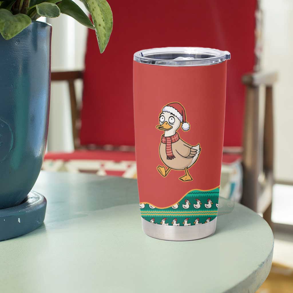 Western Yoke Tumbler Cup Merry Duckmas Funny Style - Wonder Print Shop
