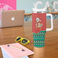 Western Yoke Tumbler With Handle Merry Duckmas Funny Style - Wonder Print Shop