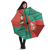 Western Yoke Umbrella Merry Duckmas Funny Style - Wonder Print Shop