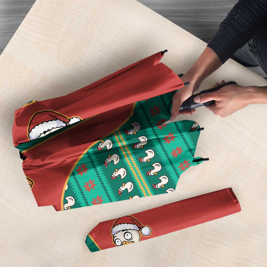 Western Yoke Umbrella Merry Duckmas Funny Style - Wonder Print Shop