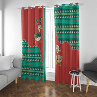 Western Yoke Window Curtain Merry Duckmas Funny Style - Wonder Print Shop