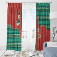 Western Yoke Window Curtain Merry Duckmas Funny Style - Wonder Print Shop