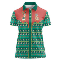 Western Yoke Women Polo Shirt Merry Duckmas Funny Style - Wonder Print Shop